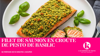 Filet de saumon en croûte de pesto de basilic