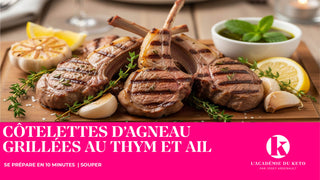 Côtelettes d'agneau grillées au thym et à l'ail