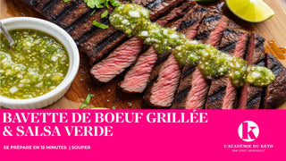 Bavette de bœuf grillée & salsa verde (persil–câpres)