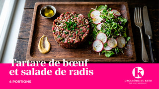 Tartare de bœuf et salade de radis