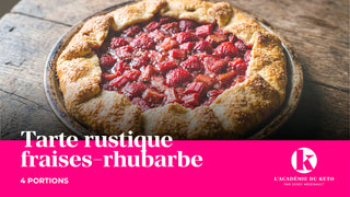 Tarte rustique fraises-rhubarbe keto