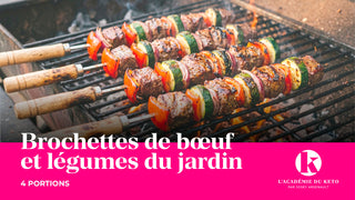 Brochettes de bœuf et légumes du jardin