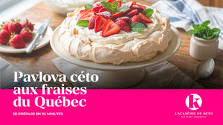 Pavlova céto aux fraises du Québec