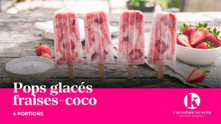 Pops glacés fraises-coco