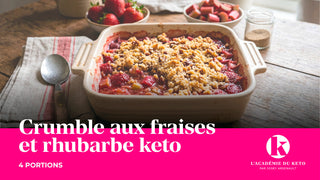 Crumble aux fraises et rhubarbe keto