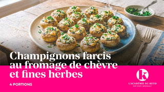 Champignons farcis au fromage de chèvre et fines herbes