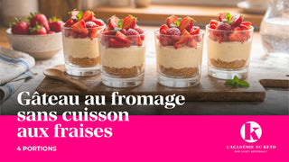 Gâteau au fromage sans cuisson aux fraises
