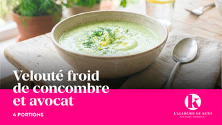 Velouté froid de concombre et avocat