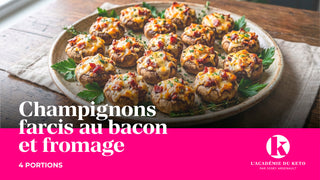 Champignons farcis au bacon et fromage