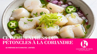 Ceviche express de pétoncles à la coriandre