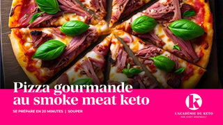 Pizza gourmande au smoke meat keto