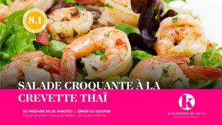 Salade croquante à la crevette thaï (version Keto)