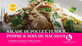 Salade de poulet, fenouil, pomme & noix de macadamia