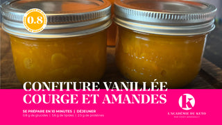 Confiture (Keto) vanillée de courge Sunshine et amandes