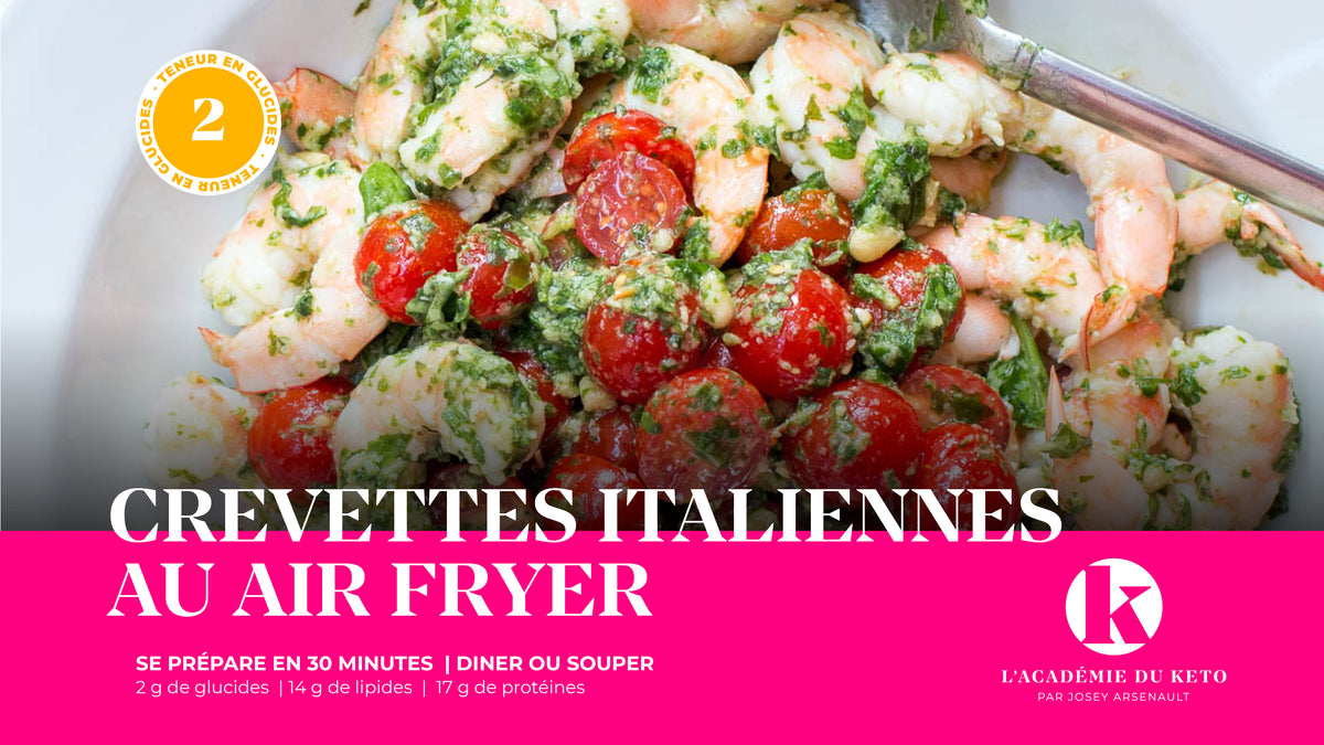 Crevettes italiennes au Air Fryer (recette Keto) – Ma vie Keto