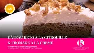 Gâteau keto à la citrouille + crémage keto au fromage à la crème